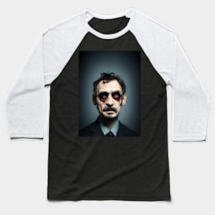 Zombie Professor Portrait Baseball T-Shirt